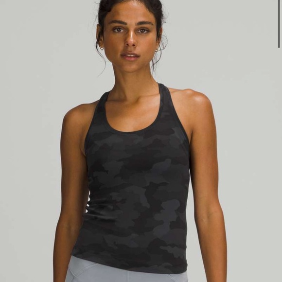 Lululemon Cropped Cool Racerback Tank - Black Camo - Picture 6 of 9
